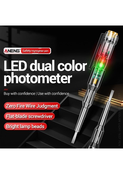 Aneng Vurgulamak LED Test Kalemi Elektrik Göstergesi Soket Dedektörü Fotometre 24-250 V Voltmetre Test Kalemi (Yurt Dışından)