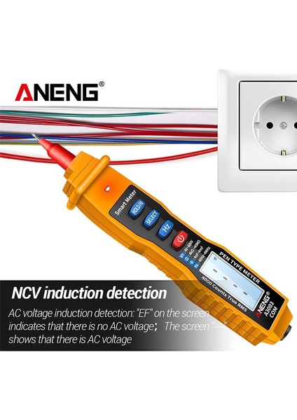 4000 Sayım Temassız Akıllı Multimetre Kalem Tipi Dijital Multitester Ac/dc Gerilim Direnç Kapasite Diyot Süreklilik Ölçer Voltmetre Test Problu Ampermetre (Yurt Dışından) fırsatları