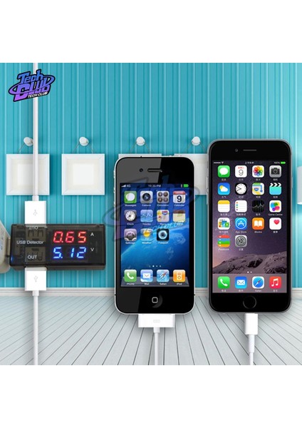 Çift USB Akım Gerilim Şarj Dedektörü Test Cihazı Pil Voltmetre Ampermetre Şarj Cihazı Doktor Mobil Güç Şarjı Kırmızı + Mavi (Yurt Dışından) modelleri