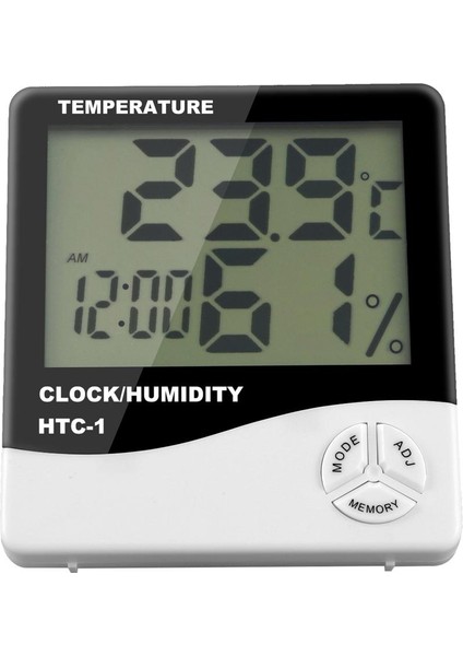 2x Dijital LCD Oda Elektronik Sıcaklık Nem Ölçer Termometre Higrometre Hava Istasyonu Çalar Saat (Yurt Dışından)
