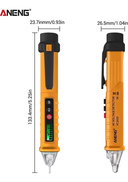 Dası LCD Dijital Gerilim Dedektörleri 12-1000 V Ac/dc Temassız Kalem Test Cihazı Volt Metre Voltmetre Elektrik Test Kalemi (Yurt Dışından)