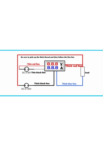 100V 10A Voltmetre Ampermetre Mavi + Kırmızı LED Amp Çift Dijital Volt Metre Ölçer (Yurt Dışından)