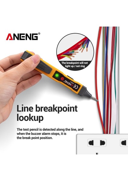 Aneng VD806 Ac/dc Gerilim Dedektörü Elektrikli Temassız Kalem Test Cihazı Süreklilik Pil Test Kalemi Ses Işığı Alarmı ile (Yurt Dışından) modelleri