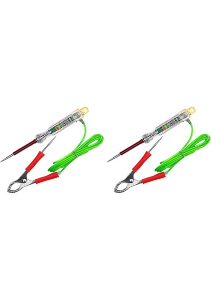 Lkpcıgcxm 2x Otomotiv LED Devre Test Cihazı 6-24 V Test Işığı Çift Problu 47 Inç Antifriz Tel Timsah Klip Test Için (Yurt Dışından)