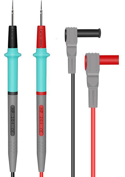 Oypfxmı Multimetre Testi Silikon Hattı 1000 V 20A Iğne Ucu Probu Test Cihazı Multimetre Kablosu (Yurt Dışından)