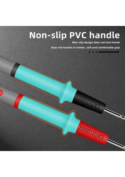 Oypfxmı Multimetre Testi Silikon Hattı 1000 V 20A Iğne Ucu Probu Test Cihazı Multimetre Kablosu (Yurt Dışından)