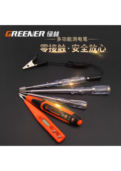 Yeşil Orman Dijital Ekran Test Kalemi Çok Fonksiyonlu Test Elektrikli Indüksiyon Ev Hattı Algılama Yüksek Hassasiyetli Elektrikli Test Kalemi Elektrikçi Özel (Yurt Dışından)
