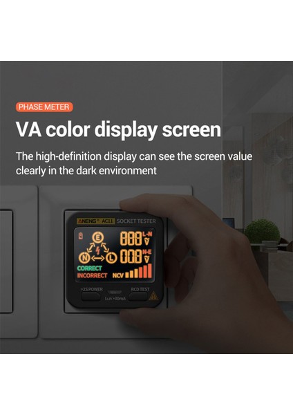 Ma AC11 Soket Test Cihazı Pro Gerilim Testi Soket Dedektörü Ingiltere Ab Fiş Topraklama (Yurt Dışından) indirimleri