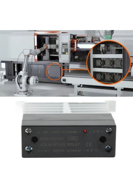 Röle Modülü, Alüminyum Alaşımlı Ac'den Ac'ye Katı Hal Röle Girişi 70-280V Çıkış 24-480V Elektrikli Fırın Isıtma Için Sıcaklık Düzenlemesi (Yurt Dışından)