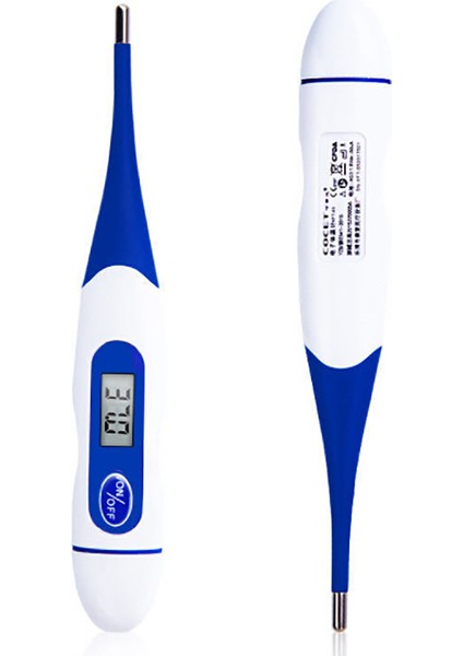 Elektronik Termometre, Ev Çocuk Yetişkin Koltuk Altı Rektal Oral Fahrenheit Yumuşak Kafa Termometresi (Mavi) (Yurt Dışından)
