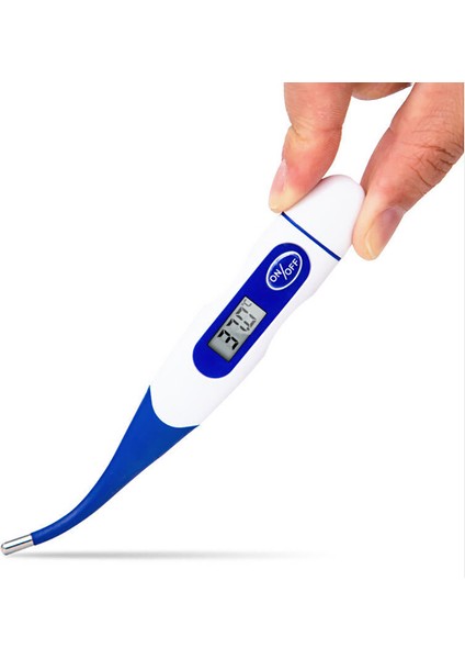 Elektronik Termometre, Ev Çocuk Yetişkin Koltuk Altı Rektal Oral Fahrenheit Yumuşak Kafa Termometresi (Mavi) (Yurt Dışından)