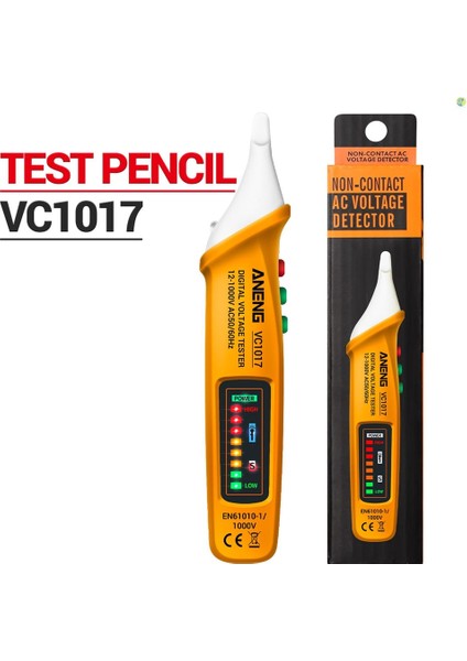 Aneng VC1017 Ac Gerilim Dedektörü Devre Test Cihazı Kalem Tipi Gerilim Test Cihazı Ncv Elektrik Kalem Test Cihazı Hat Algılama Elektrik Teknisyeni Için Akıllı Test Kalemi (Yurt Dışından)