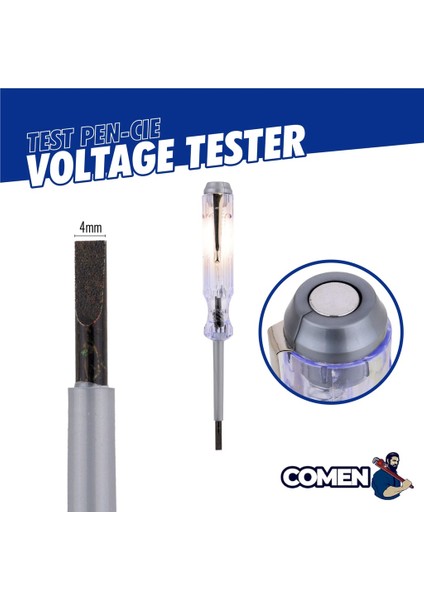 Cıelo Test Kalemi 3.5mm x 120MM (-) Elektrik Gerilim Test Cihazı Dedektörü Düz Kafa Tornavida Test Kalemi Kalemi Ujian Elektrik 测电笔 (Yurt Dışından) fırsatları
