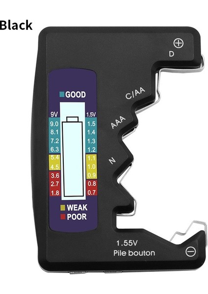 LCD Ekran 9V Dijital Pil Test Cihazı 1.5V Pil Düğme Hücresi Kapasitesi Kontrol Dedektörü Kapasite Teşhis Aracı (Yurt Dışından)