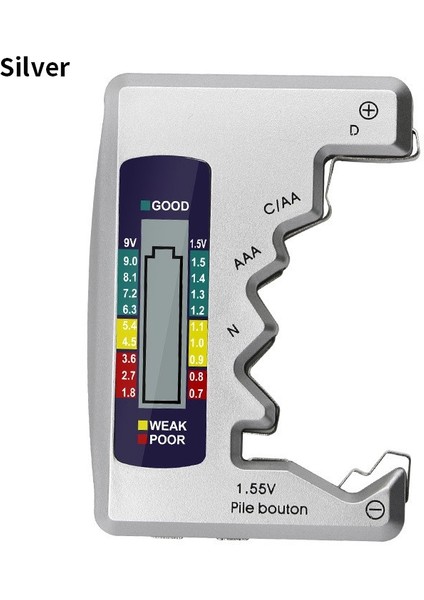 LCD Ekran 9V Dijital Pil Test Cihazı 1.5V Pil Düğme Hücresi Kapasitesi Kontrol Dedektörü Kapasite Teşhis Aracı (Yurt Dışından)