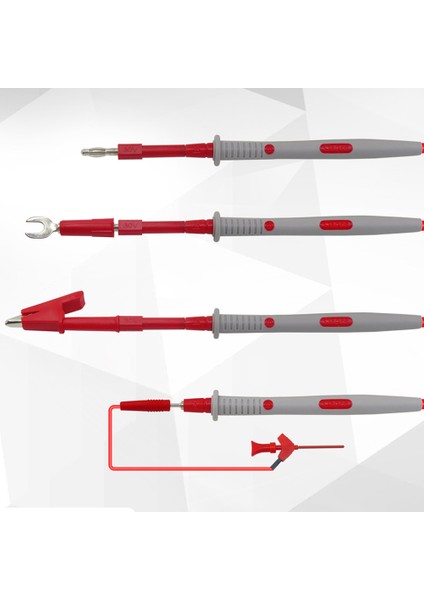 Xhhdqes P1503D Multimetre Probları Değiştirilebilir Iğneler Test Uçları Kitleri Dijital Multimetre Için Problar Multimetre Tel Ipuçları Için Kablo Feeler (Yurt Dışından)