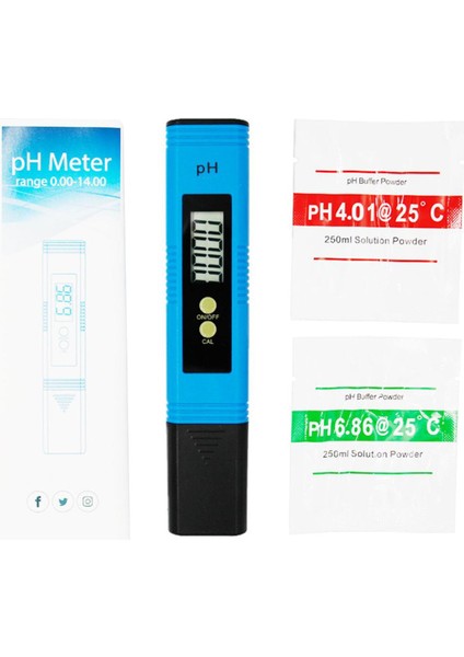Ha Yüksek Hassasiyetli Ph Ölçer Ph Test Kalemi Ph-02 Test Cihazı Ph Değeri Su Dedektörü-Mavi (Yurt Dışından)