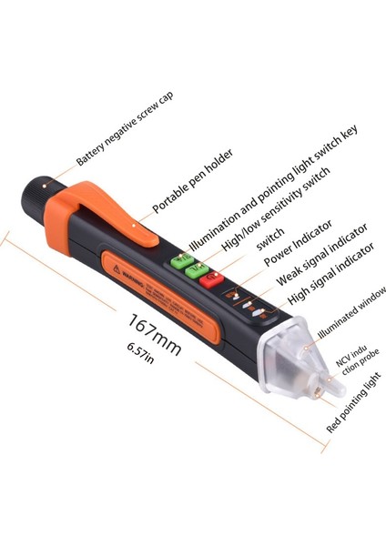 Koolool Ncv Temassız Gerilim Çift Aralıklı Kalem Tipi Dedektör, Akıllı El Feneri ile (Yurt Dışından) modelleri