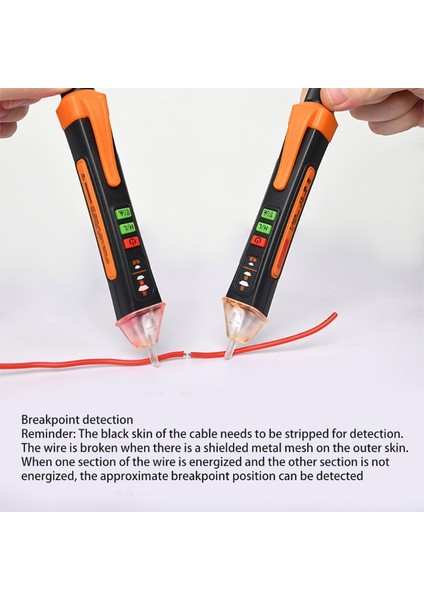 Koolool Ncv Temassız Gerilim Çift Aralıklı Kalem Tipi Dedektör, Akıllı El Feneri ile (Yurt Dışından) fırsatları