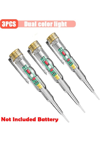 Gerilim Dedektörü Kalemi-3 x Kalem-Şeffaf (Yurt Dışından)