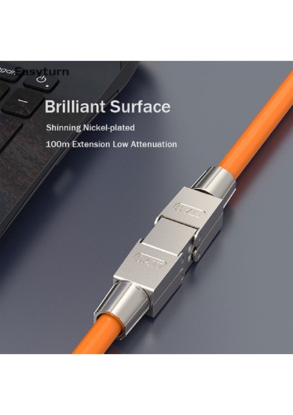 Easyturn CAT6A/7 Kablo Uzatma Bağlantı Adaptörü Bağlantı Kutusu RJ45 Lan Kablo Konnektörü Et (Yurt Dışından) fırsatları