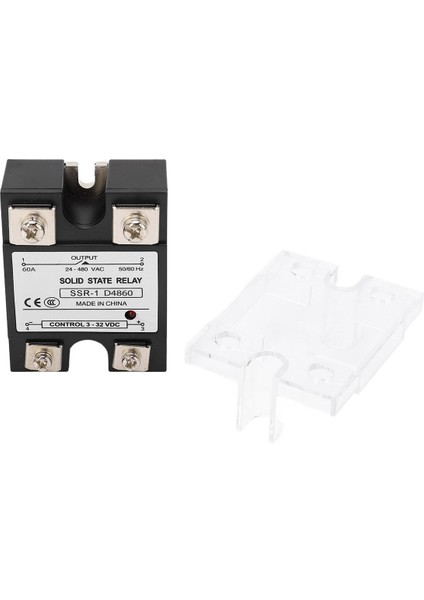 Ssr, Abs Muhafaza Düşük Parazit 24-480V Ac 60A Çıkış 3-32V Dc Giriş Kontrol Için Ev Katı Hal Rölesi (Yurt Dışından)