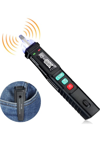 1 Parça 12V/48V-1000V Siyah Temassız Gerilim Test Cihazı W/lcd Ekran Çift Aralıklı Ac Gerilim Dedektörü Elektrik Test Cihazı Kalem (Yurt Dışından) indirimleri