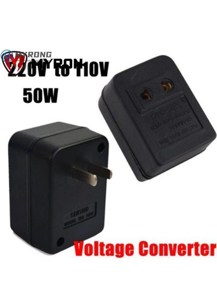 Myrong Yenı Abd Ac 220 V 110 V Taşınabilir Gerilim Dönüştürücü 50 W Trafo 1 Pc Adım Aşağı Kullanışlı Seyahat Adaptörü (Yurt Dışından)