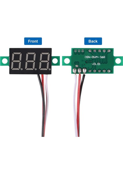 Mavi/kırmızı/yeşil LED Ekran Gerilim Test Cihazı 0.36 Inç 3 Telli Dc 0-30 V 3 Haneli Voltmetre (Yurt Dışından) indirimleri