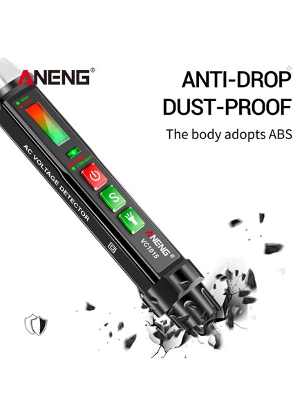 Tmp Aneng VC1015 Temassız Ac Gerilim Test Cihazı 12V-1000V Taşınabilir Ncv Ac Gerilim Dedektörü Sıfır / Canlı Tel Tanıma, El Feneri, Alarm Buzzer ile LED Ölçüm Kalemi (Yurt Dışından) indirimleri