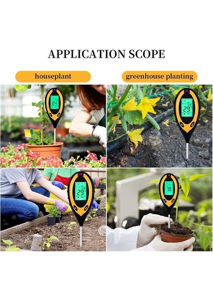 Toprak Ph Ölçer Toprak Test Cihazı, 4'ü 1 Arada Toprak Test Kiti, Test Kitleri (Yurt Dışından)