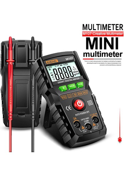 Dijital LCD Likit Kristal Ekran Multimetre Ac/dc Voltmetre Ametre Ampermetre Ohm Ölçer Nvc Gerilim Test Cihazı Mini Multitester Desteği Arka Işık El Feneri (Yurt Dışından)