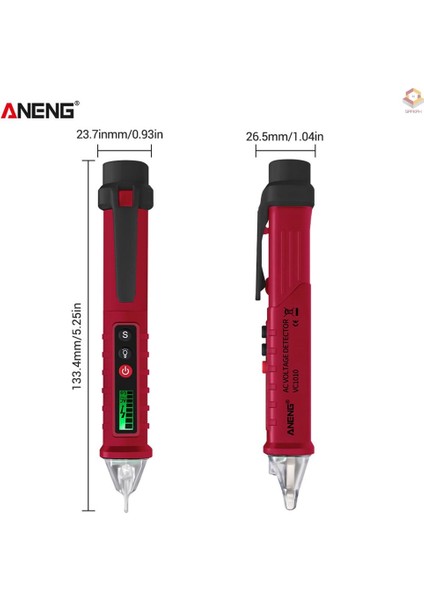 Fiki Aneng VC1010 Değişken Hassasiyetli Temassız Ac Gerilim Test Cihazı 12V-1000V Çift Aralıklı Elektrik Test Cihazı Kalem LCD Ekran Bip Sesi Yanıp Sönen Taşınabilir Gerilim Dedektörü Flas (Yurt Dışından) indirimleri