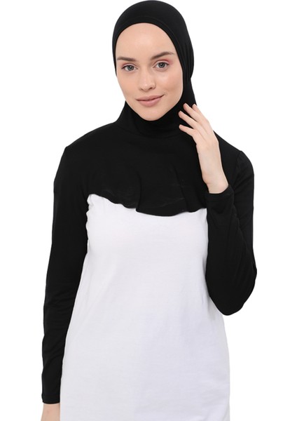 Boyunluklu Boneli Uzun Kolluk - Siyah fiyatları