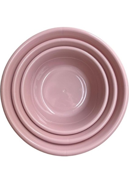 3'lü Saklama Kabı Seti–iç Içe Geçmeli Badya / Leğen – Mutfak ve Ev Içi Kullanım – Plastik Pratik Se