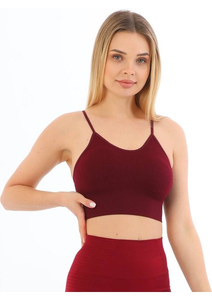Star Form Angel Kadın Ip Askılı Pedli Fitilli Crop Büstiyer