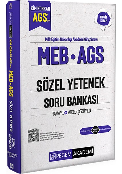 Meb Ags Kim Korkar Sözel Yetenek Soru Bankası Tamamı Çözümlü