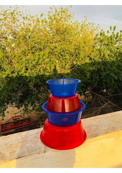 4'lü Simli Badya Plastik Seti Iç Içe Geçen Sebze,meyve Yıkama Hamur Yoğurma Kabı Simli Badya fırsatları