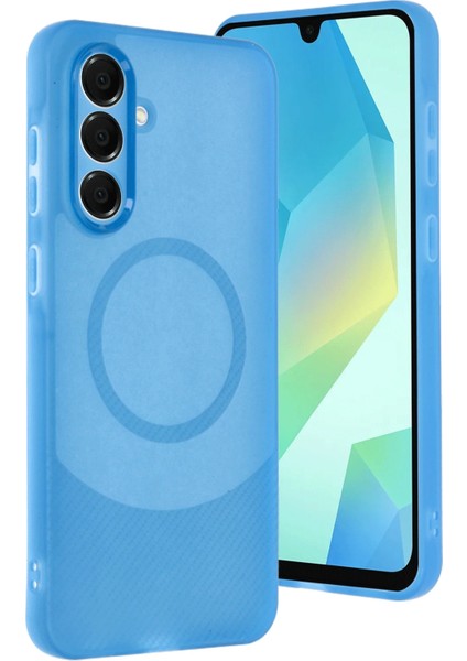 Samsung A16 5g Kılıf Maya Karbon Kapak - Mavi Zrnet