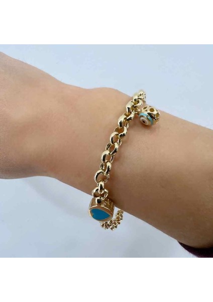 Mineli Italyan Halka Zincir Bileklik – BLK0939