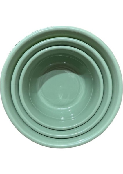 3'lü Saklama Kabı Seti–iç Içe Geçmeli Badya / Leğen – Mutfak ve Ev Içi Kullanım – Plastik Pratik Se