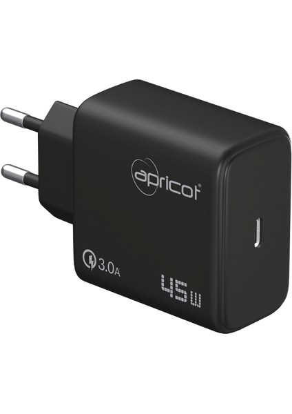 APC-U445/B 45W Gan Siyah Hızlı Ev Şarj Adaptörü