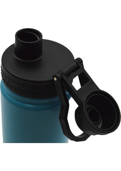 Vidalı Kapak Taşıma Kulplu Çelik Termos Matara 540 ml (T-0126)