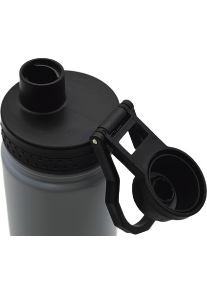 Vidalı Kapak Taşıma Kulplu Çelik Termos Matara 540 ml (T-0126)