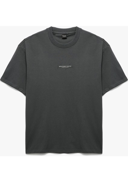 Arkası Baskılı Kısa Kollu Bisiklet Yaka Pamuklu Oversize Lisanslı Van Gogh Tişört