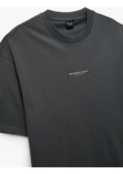 Arkası Baskılı Kısa Kollu Bisiklet Yaka Pamuklu Oversize Lisanslı Van Gogh Tişört modelleri