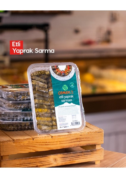 Yaprak Sarması Etli Pişmiş Salça Soslu El Yapımı 500 gr