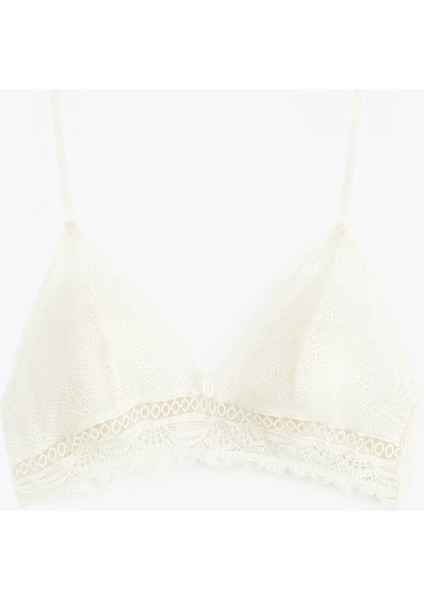 Balensiz Dolgusuz Dantelli Bralet Sütyen