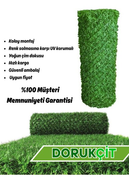 Dekoratif Çim Çit Rulo – Yapay Çim Çit Panel Bahçe Balkon Çiti
