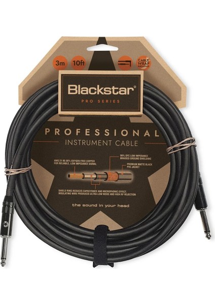 Pro. Enstrüman Gitar Kablosu (3 M.) Bs-Cable-Pro-3m-Ss